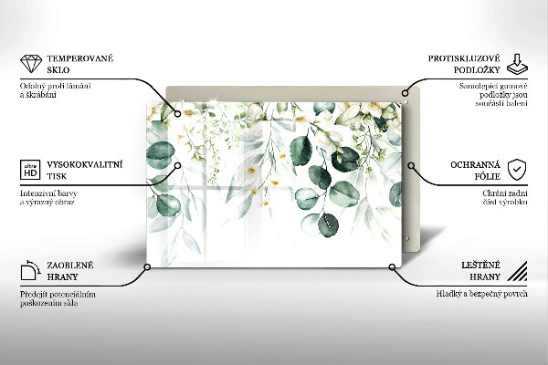 Krycia doska na sporák Akvarelové rastliny