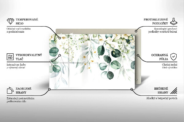 Krycia doska na sporák Akvarelové rastliny