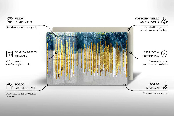 Sklo za varnú dosku Dizajnérska abstrakcia