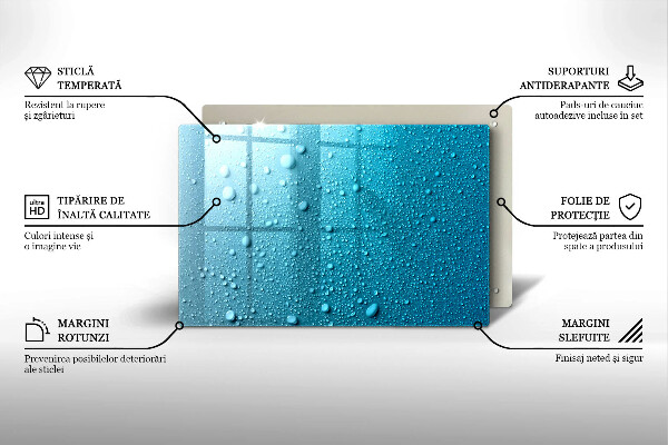 Sklo za varnú dosku Kvapky vody