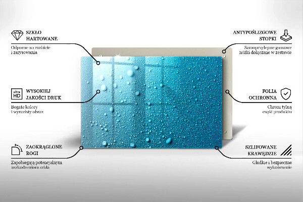 Sklo za varnú dosku Kvapky vody