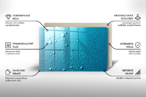 Sklo za varnú dosku Kvapky vody