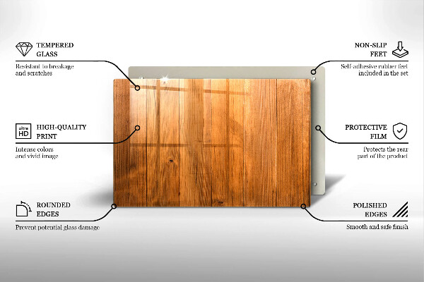 Kalené sklo za sporák Drevené dosky