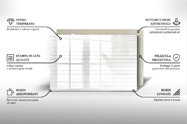 Kalené sklo za sporák Moderné svetlé dosky