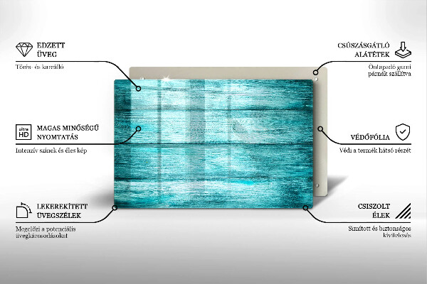 Kalené sklo za sporák Vintage drevené dosky