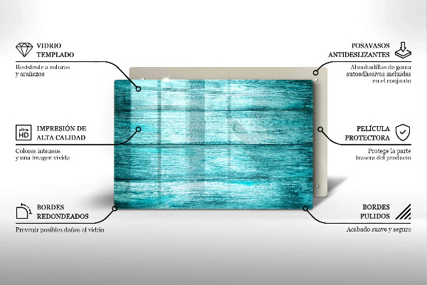 Kalené sklo za sporák Vintage drevené dosky
