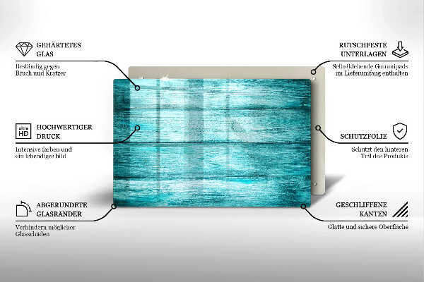 Kalené sklo za sporák Vintage drevené dosky