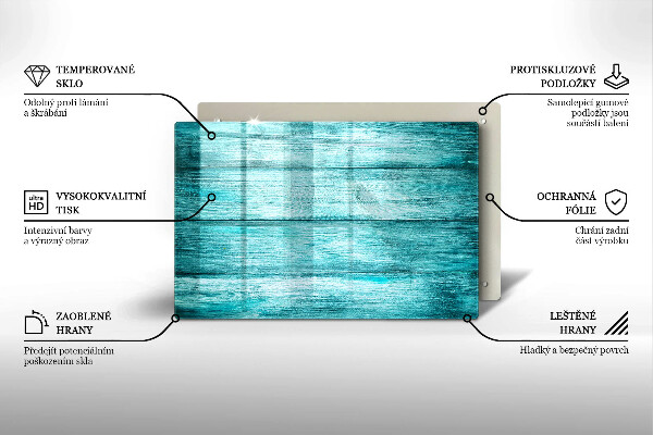 Kalené sklo za sporák Vintage drevené dosky