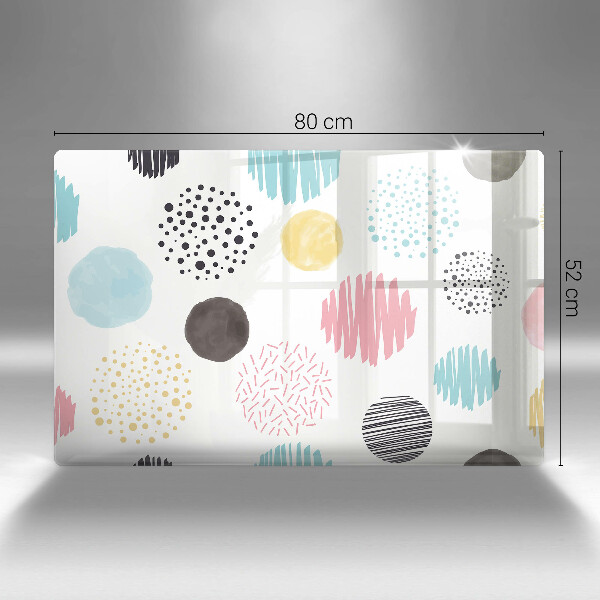 Kalené sklo za sporák Maľované tvary