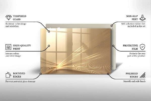 Kalené sklo za sporák Moderná abstrakcia