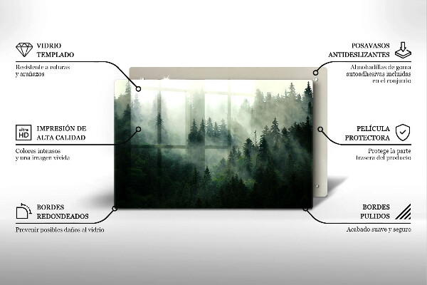 Kryt na indukčnú dosku Hmlistá lesná krajina