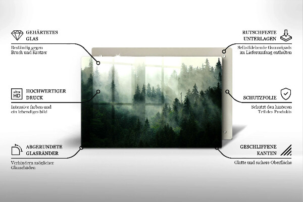 Kryt na indukčnú dosku Hmlistá lesná krajina