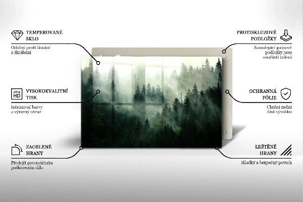 Kryt na indukčnú dosku Hmlistá lesná krajina