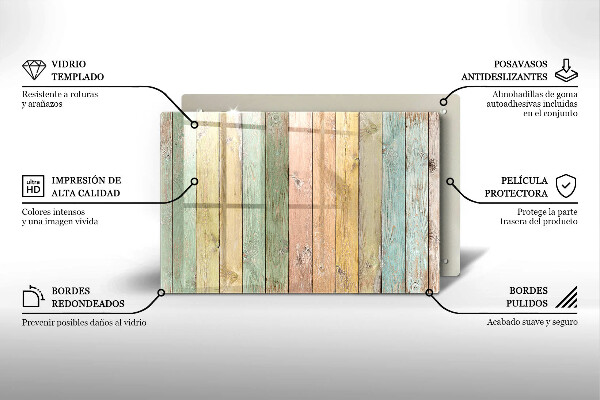 Kryt na indukčnú dosku Farebné vintage dosky