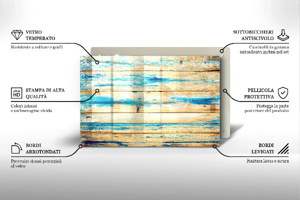 Kryt na indukčnú dosku Retro drevené dosky