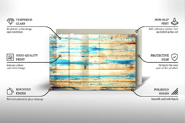 Kryt na indukčnú dosku Retro drevené dosky