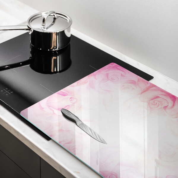Kryt na indukčnú dosku Jemné ruže na pozadí