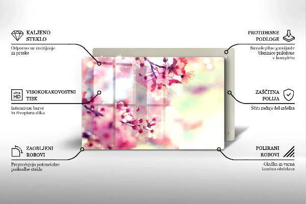 Kryt na indukčnú dosku Prírodné kvety jabloní