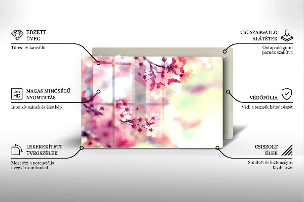 Kryt na indukčnú dosku Prírodné kvety jabloní