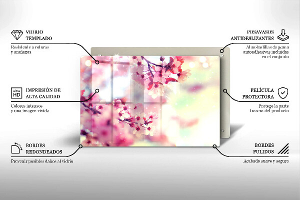 Kryt na indukčnú dosku Prírodné kvety jabloní