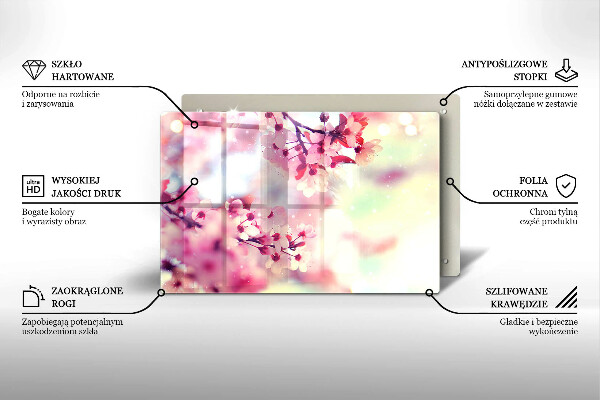 Kryt na indukčnú dosku Prírodné kvety jabloní