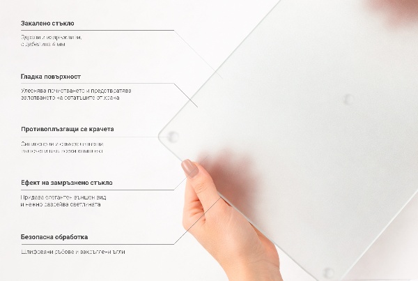 Sklenený kryt za sporák 50x50 cm