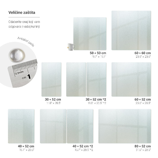 Kryt na indukčnú dosku v rozmere 60 × 52 cm