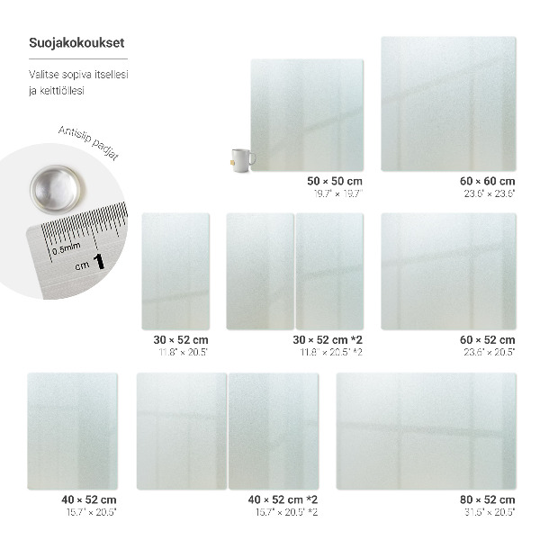 Kalené sklo za sporák v rozmere 80 × 52 cm