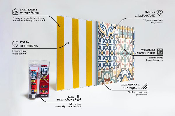 Nástenný panel  Portugalské mozaikové ozdoby