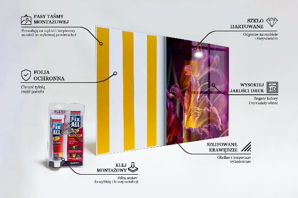 Sklenený obklad do kuchyne Tmavý kvet tmavá rastlina