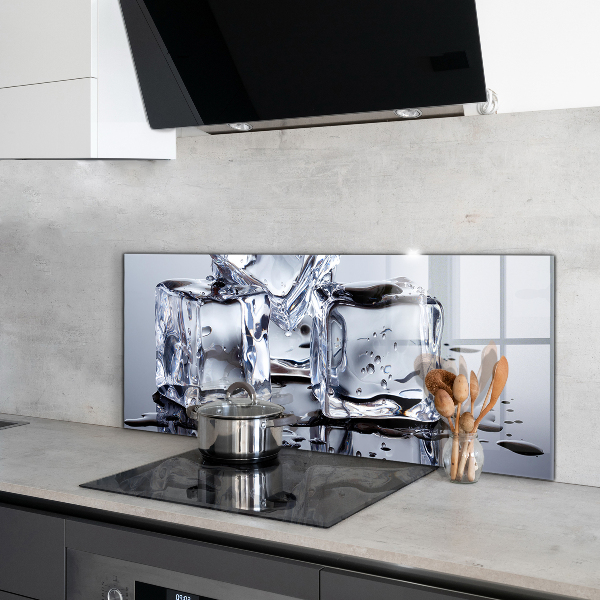 Sklenený obklad do kuchyne Ľadové kocky občerstvenie