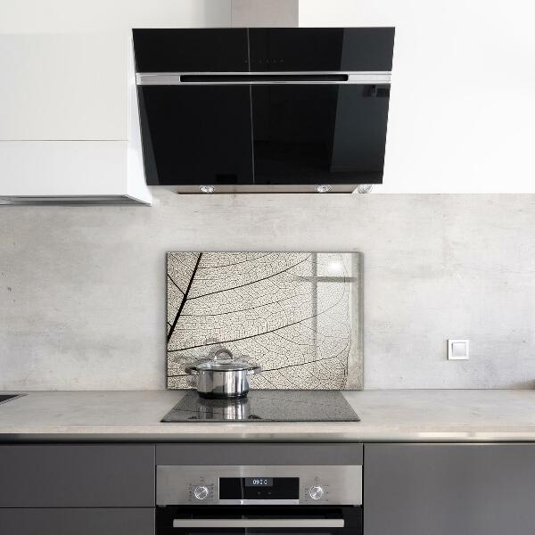 Sklenený obklad do kuchyne Textúra sépiových listov