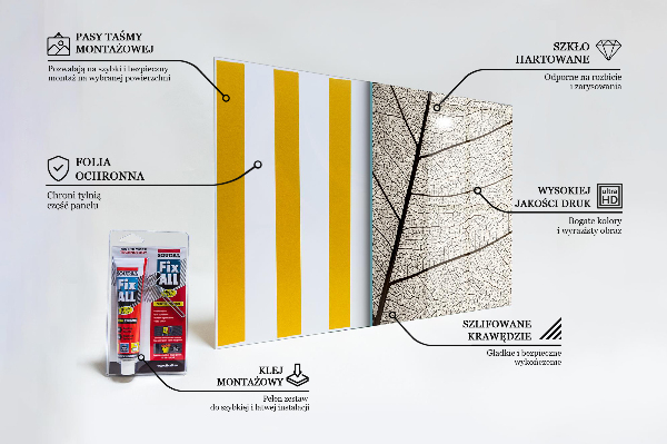 Sklenený obklad do kuchyne Textúra sépiových listov