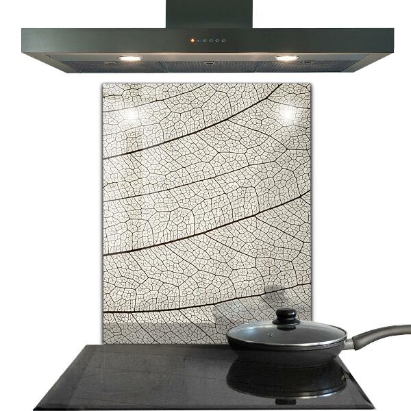 Sklenený obklad do kuchyne Textúra sépiových listov