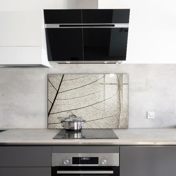 Sklenený obklad do kuchyne Textúra sépiových listov