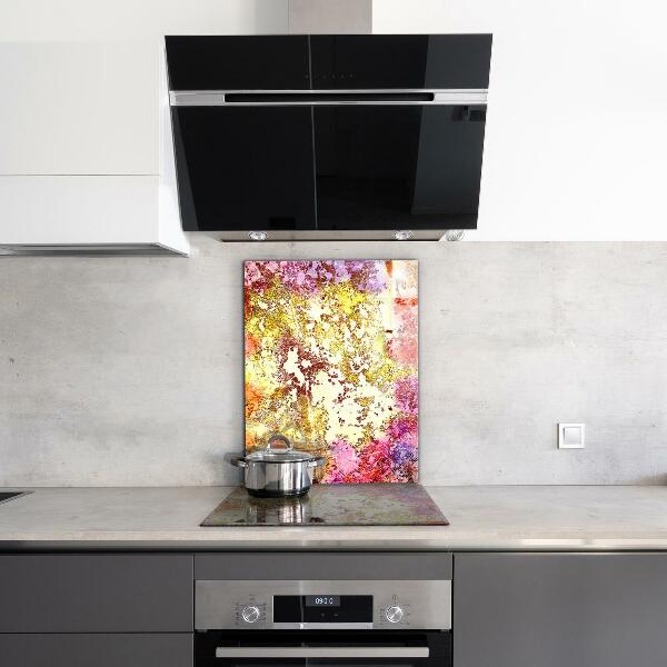 Sklenený obklad do kuchyne Oranžová abstrakcia