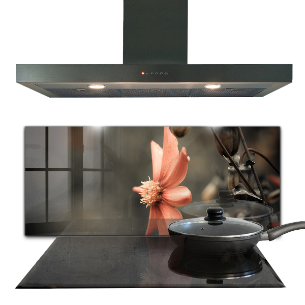 Sklenený obklad do kuchyne Vintage flower bud