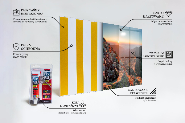 Nástenný panel  Horská panoráma západ slnka