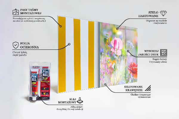 Nástenný panel  Letná maková lúka