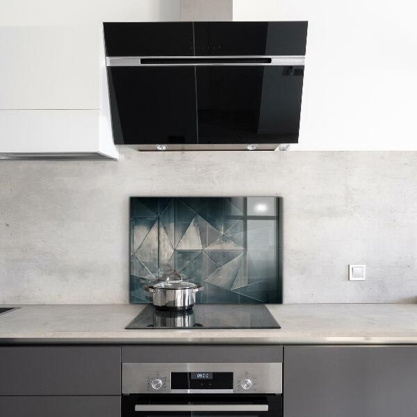 Nástenný panel  Kovové abstraktné trojuholníky