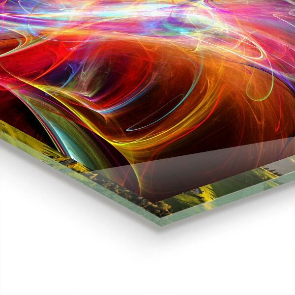Sklenený obklad do kuchyne Abstraktná vibrujúca energia