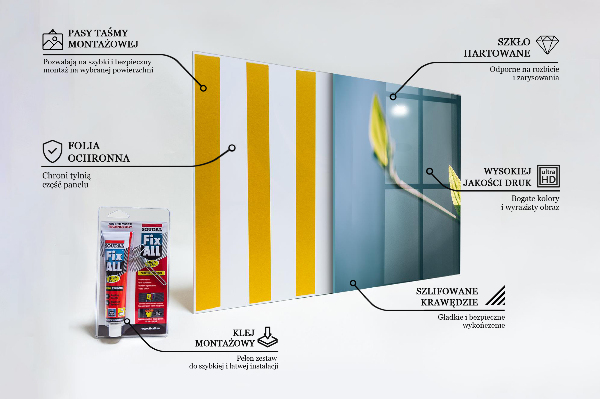 Nástenný panel  Lesklý list na konári