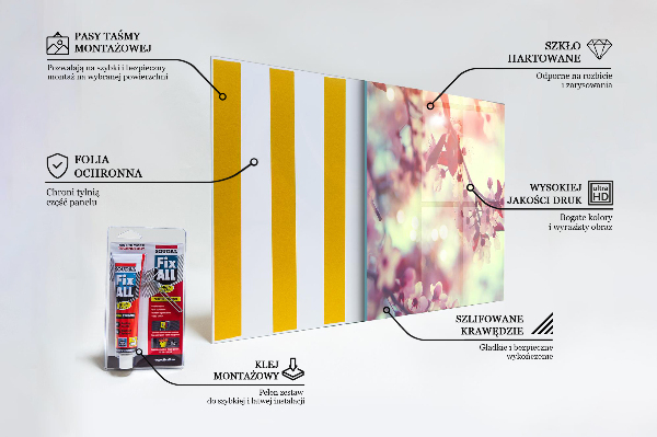 Nástenný panel  Kvitnúci ružový strom