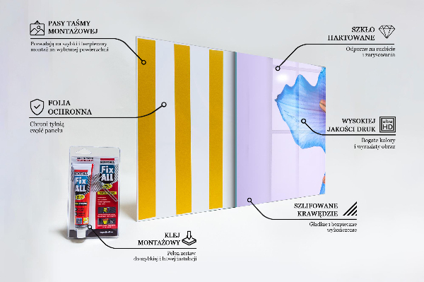 Nástenný panel  Krásna modrá lily