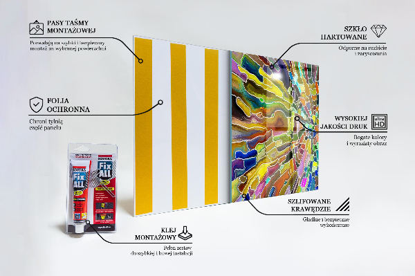 Nástenný panel  Efektná farebná mozaika