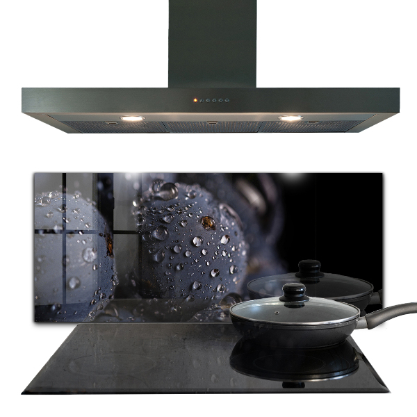 Sklenený obklad do kuchyne Šťavnaté čučoriedky