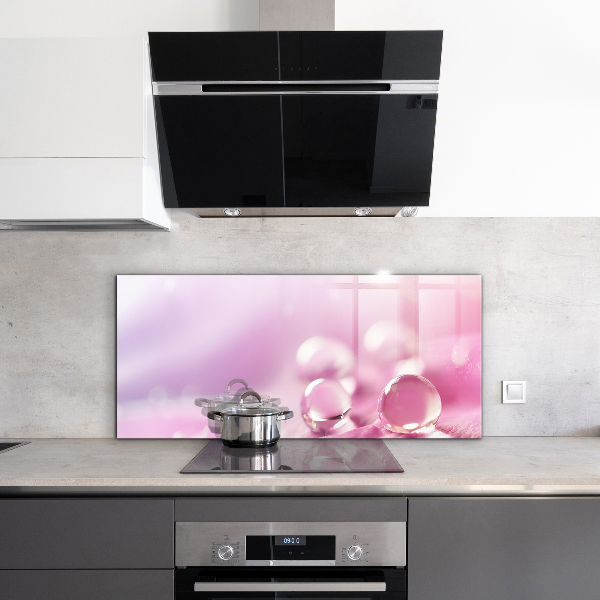 Nástenný panel  Kvapky rosy na ružovom kvete