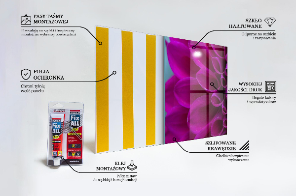 Nástenný panel  Podrobnosti o fialovom kvete