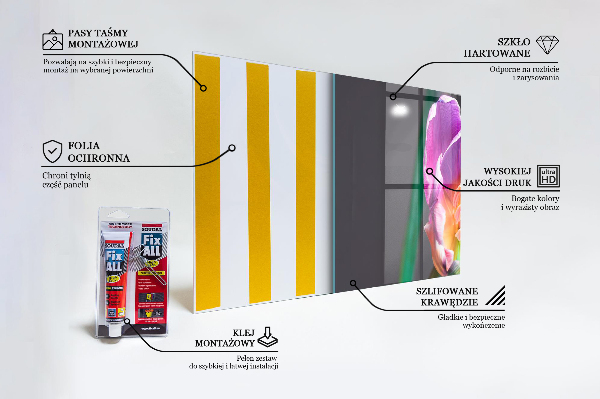 Nástenný panel  Farebný dúhový kvet