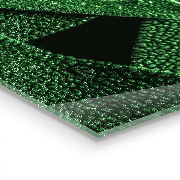 Nástenný panel  Zelené listy po daždi